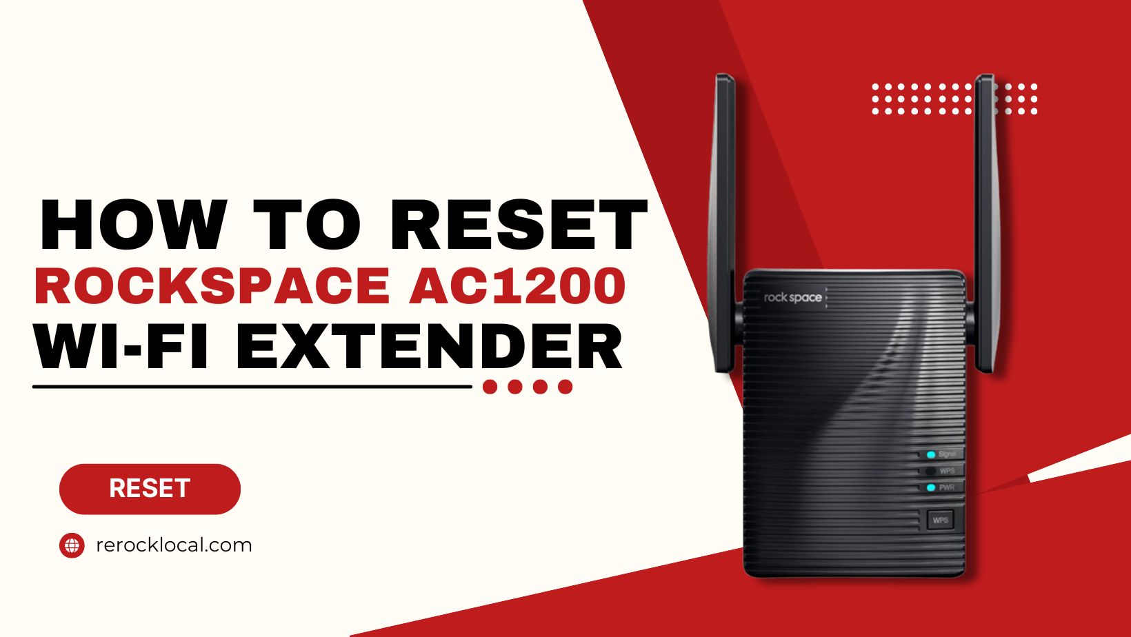 How to Reset Rockspace AC1200 wifi extender