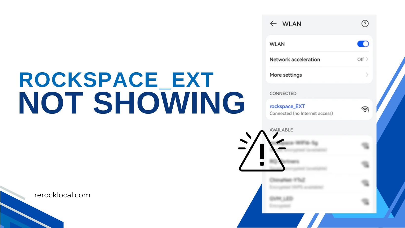 Rockspace_ext Not showing